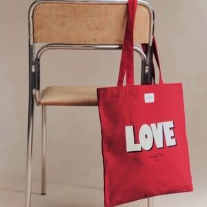 Sézane limited edition red “Love” tote bag